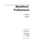 the MetaStock Users` Manual
