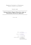 Related Defect Report Detection using an Information Retrieval