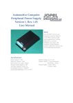 Automotive Computer Periferal Power Supply Version 1 User Manual