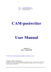 CAM-postwriter User Manual