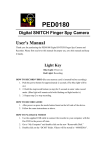 PED0180 Digital SNITCH Finger Spy Camera User`s Manual