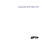 Using Avid Nitris DX