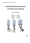 Kelly KBS-E Brushless Motor Controller User`s Manual