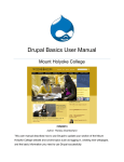 Drupal Basics User Manual