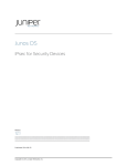 Junos OS IPsec for Security Devices