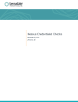 Nessus Credential Checks for Unix and Windows