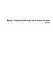 MySQL Enterprise Backup User`s Guide (Version 3.6.1)