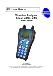 Vibration Analyser Adash 4300 - VA3 fflfflfflffl User Manual