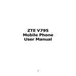 ZTE V795 Mobile Phone User Manual