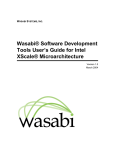 Wasabi® Software Development Tools User`s Guide for Intel XScale