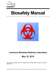 Biosafety Manual Draft Revision