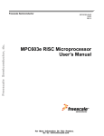MPC603e RISC Microprocessor User`s Manual