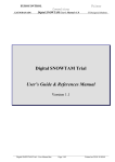 Digital SNOWTAM Trial User`s Guide & References