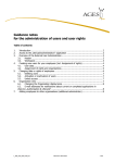 Guidance notes for the administration of users and user rights