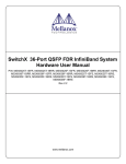 SwitchX 36-Port QSFP FDR InfiniBand System Hardware User Manual