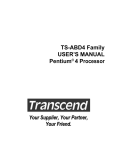 TS-ABD4 Family USER`S MANUAL Pentium® 4