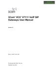 3Com VCX V7111 VoIP SIP Gateways User Manual