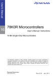 78K0R Microcontrollers User`s Manual for Instructions