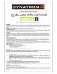 MODEL D2200 Online User Manual
