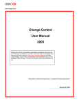 Change Control User Manual