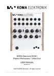 KOMA Elektronik RH301 Rhythm Workstation / Utility Tool USER