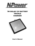 7w solar 12v battery trickle charger