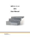 KPC 2 / 3 / 4 B72 User Manual