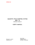 MAGNETIC FIELD MAPPING SYSTEM MMS-1-R - USER`S MANUAL -
