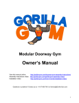 Gorilla Gym User Manual 9-4-2013