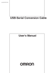 USB-Serial Conversion Cable CS1W-CIF31 User`s Manual - Digi-Key
