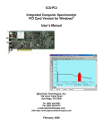 ICS-PCI Integrated Computer Spectrometer PCI Card Version for