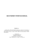 4I29 ETHERNET INTERFACE MANUAL