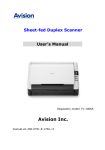 Sheet-fed Duplex Scanner User`s Manual