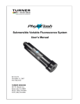 Submersible Variable Fluorescence System User`s Manual