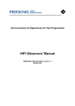 HIFI Observers` Manual