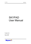 SKYPAD User Manual