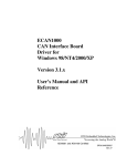 ECAN1000 CAN Interface Board Driver for Windows 98/NT4/2000