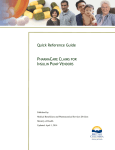 Quick Reference Guide to PharmaCare Claims for Insulin Pump