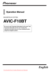 Pioneer AVIC-F10BT User Guide Manual - CaRadio