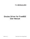 Emulex Driver for FreeBSD User Manual