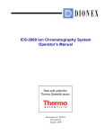ICS-3000 Ion Chromatography System Operator`s Manual