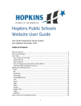 Hopkins Public Schools Website User Guide