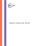 Reseller Console User Manual