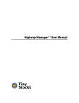 Highway Manager? User Manual