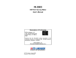 HI-3603 VDT/VLF Survey Meter User`s Manual - ETS