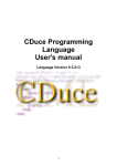 CDuce Programming Language User`s manual