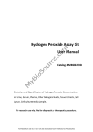Hydrogen Peroxide Assay Kit User Manual Catalog