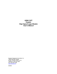HSM-CUP7 Cupper High Speed Logic Module User`s Manual