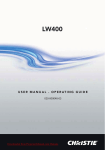 Christie LW400 LCD x3 User Guide Manual