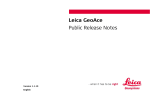 Leica GeoAce Public Release Notes